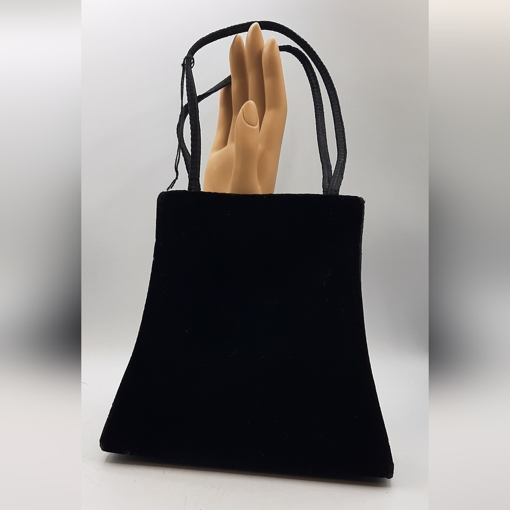 SASHA New York Black Velvet Small Purse Shoulder or Top Handle Like New